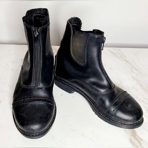 TuffRider Children’s Starter Front Zip Paddock Boots Black 3040 Sz 4